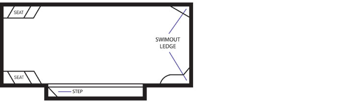 Senator 7m x 3.4m fibreglass Inground Pool